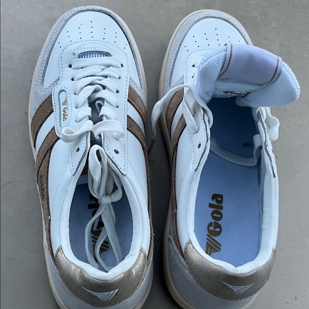 Gola Men's White and Silver Sneakers